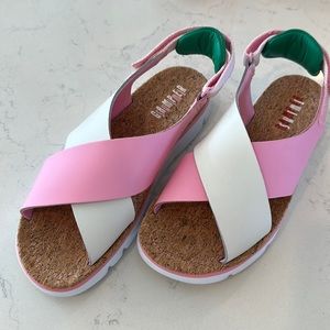 Like New✨Camper Oruga leather and textile sandals for women / Size 7.5